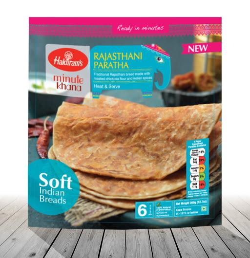 HALDIRAM'S FROZEN RAJASTHANI PARATHA 6 PCS