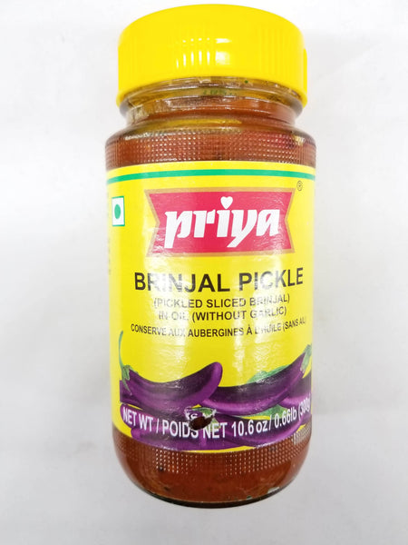 Priya Brinjal Pickle in Oil (Without Garlic)