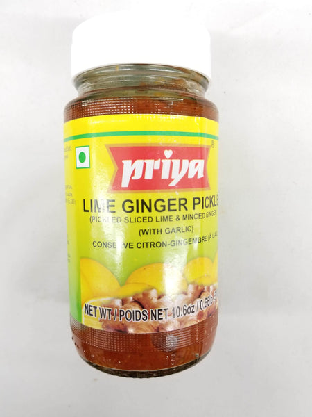 Priya Lime Ginger Pickle In Sliced Lime (With Garlic)