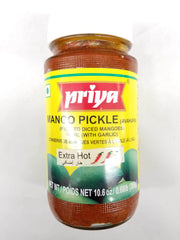 Priya Extra Hot Mango Avakaya Pickle in Oil (With Garlic)