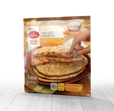 HALDIRAM'S FROZEN   MIX VEG PARATHA 4 PCS